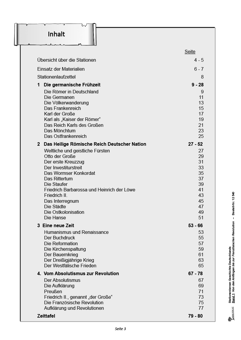 Stationenlernen Geschichte Deutschlands I