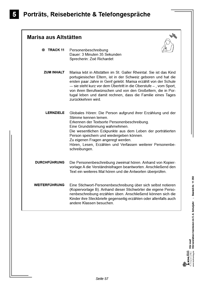 Hör mal! / Klasse 5-6 - Hörverstehen trainieren im 5.-6. Schuljahr