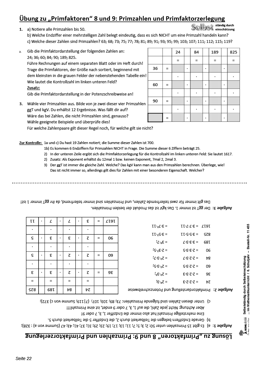 Kompetenzen testen Mathematik / Klasse 6