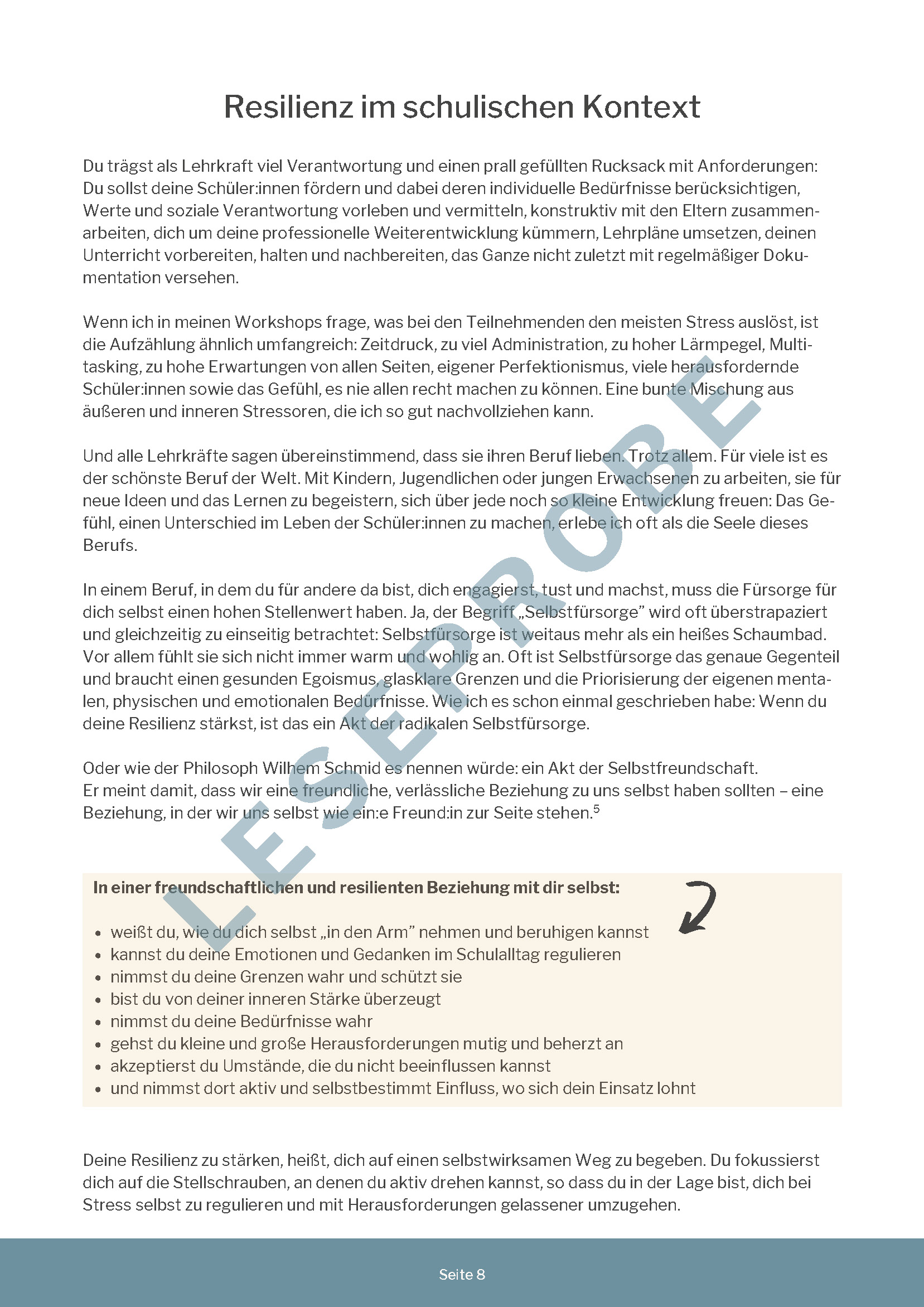 Resilienz – dein Weg zur gelassenen Lehrkraft Resilienz – dein Weg zur gelassenen Lehrkraft