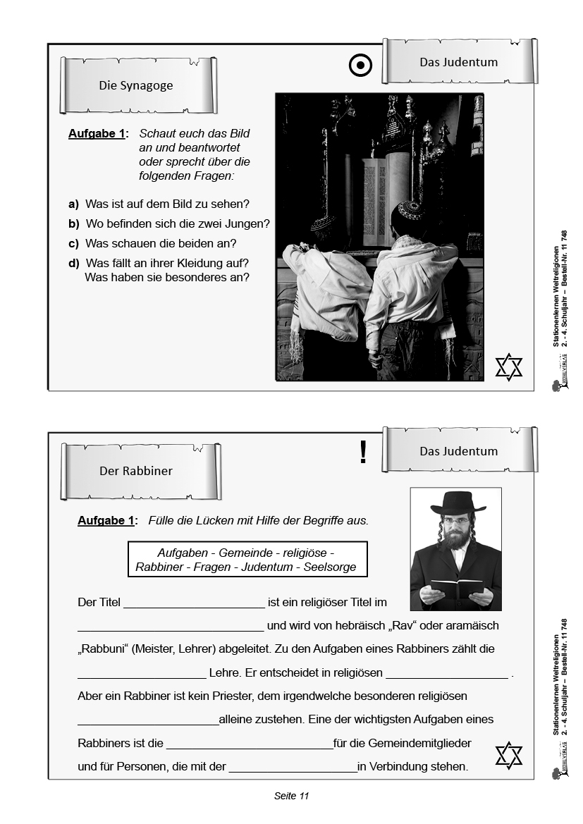 Stationenlernen Weltreligionen / Klasse 2-4