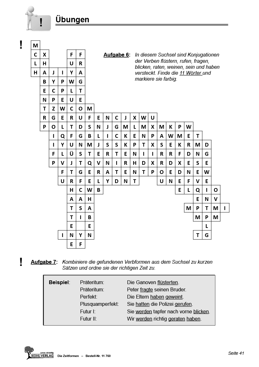 Die Zeitformen / Sekundarstufe