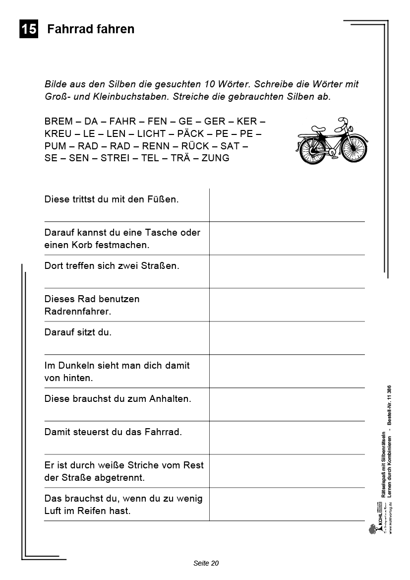 Rätselspaß mit Silbenrätseln