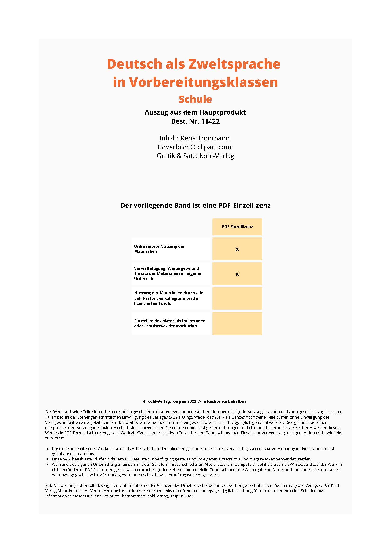 Deutsch als Zweitsprache: Schule Deutsch als Zweitsprache: Schule