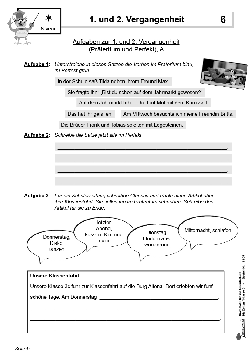 Grammatik für die Grundschule - Die Zeiten / Klasse 3