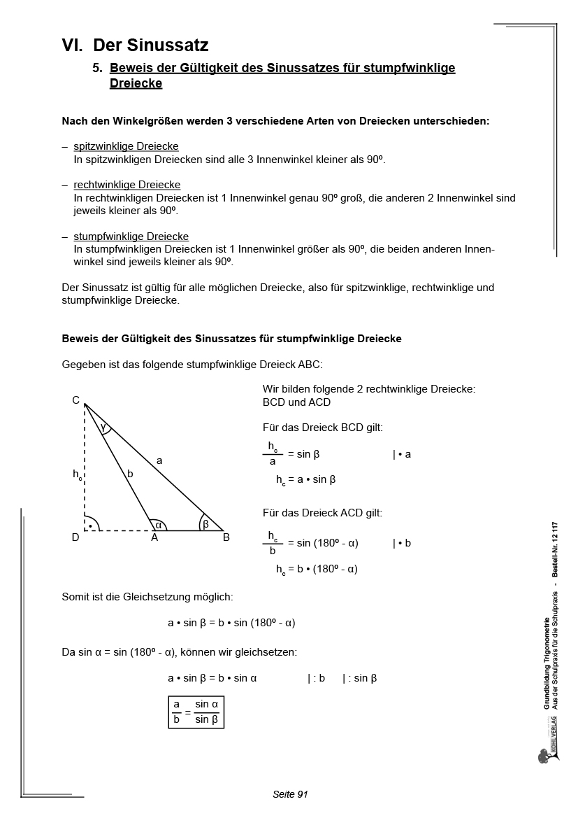 Grundbildung Trigonometrie