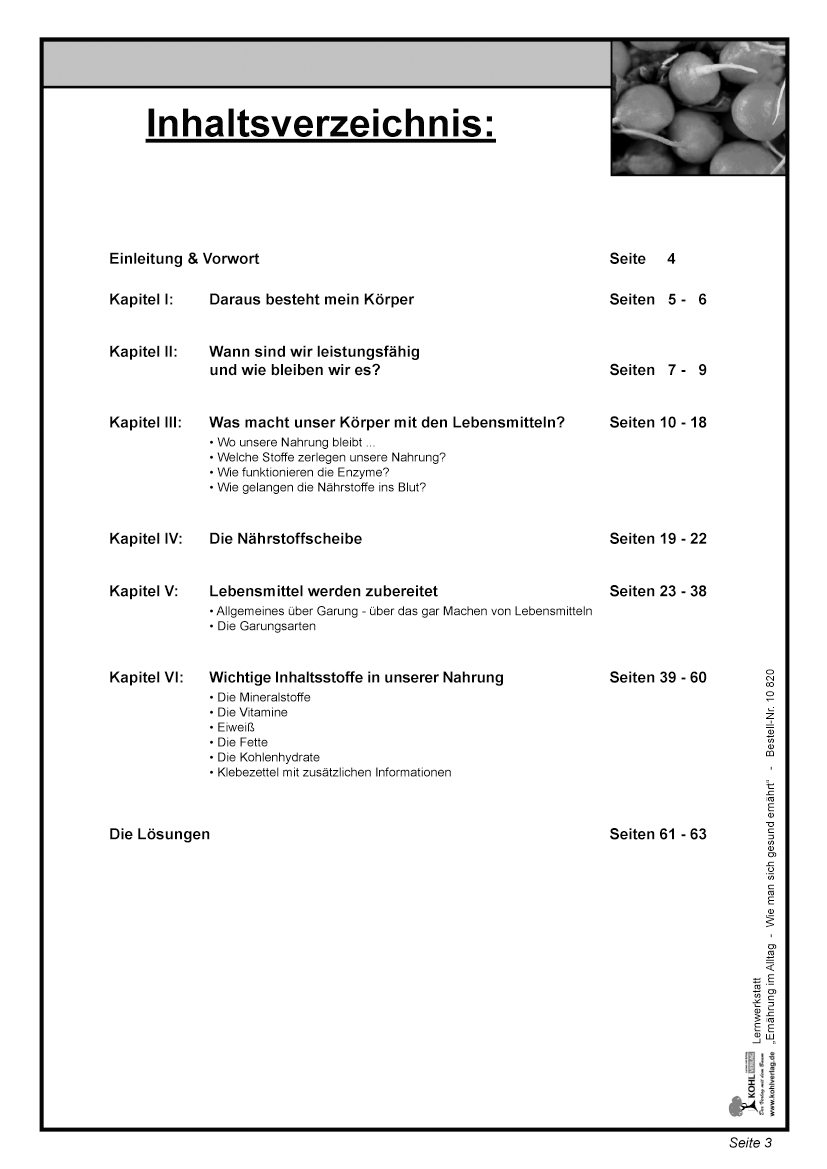 Lernwerkstatt Ernährung im Alltag