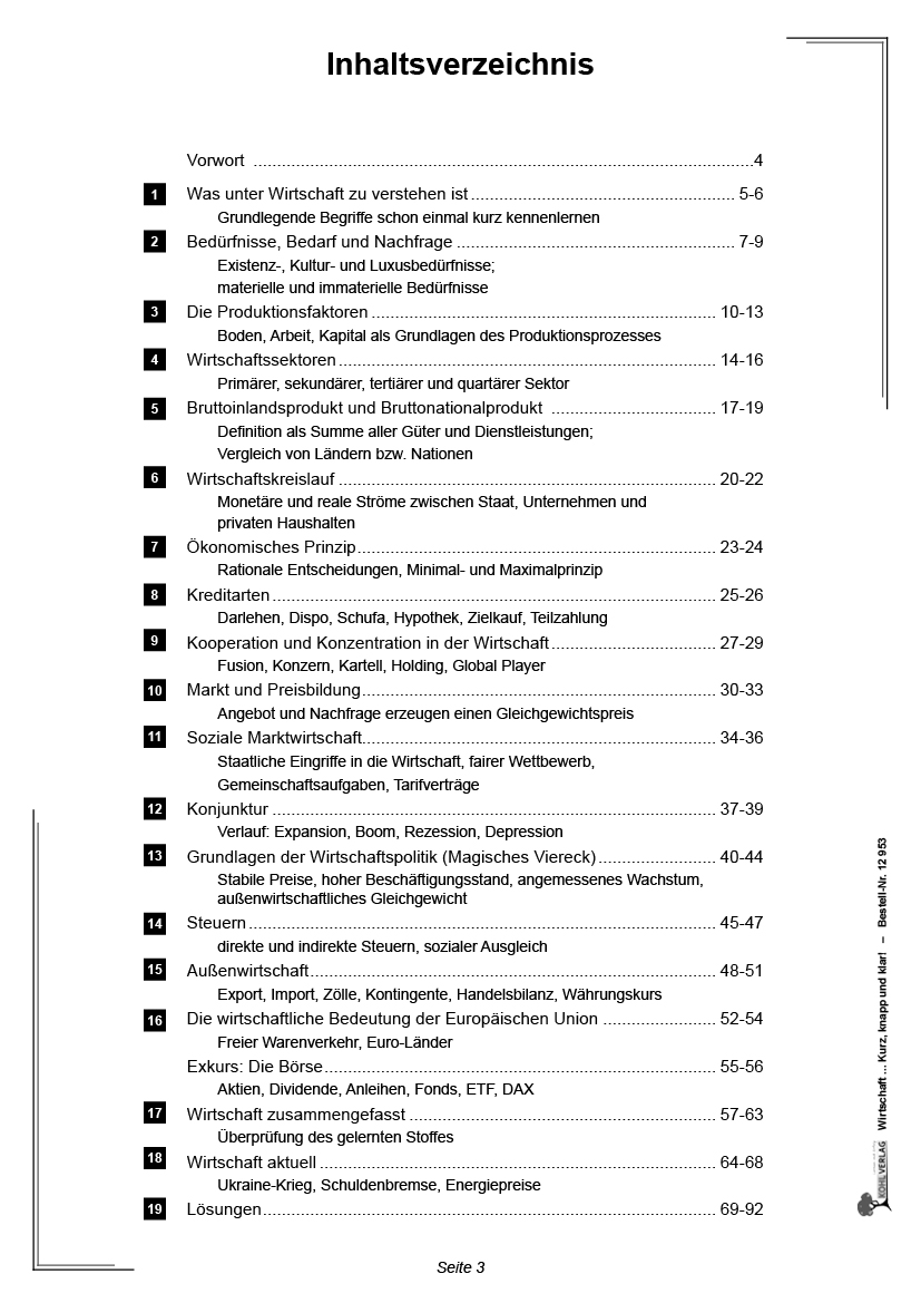 Wirtschaft - Grundwissen kurz, knapp & klar!