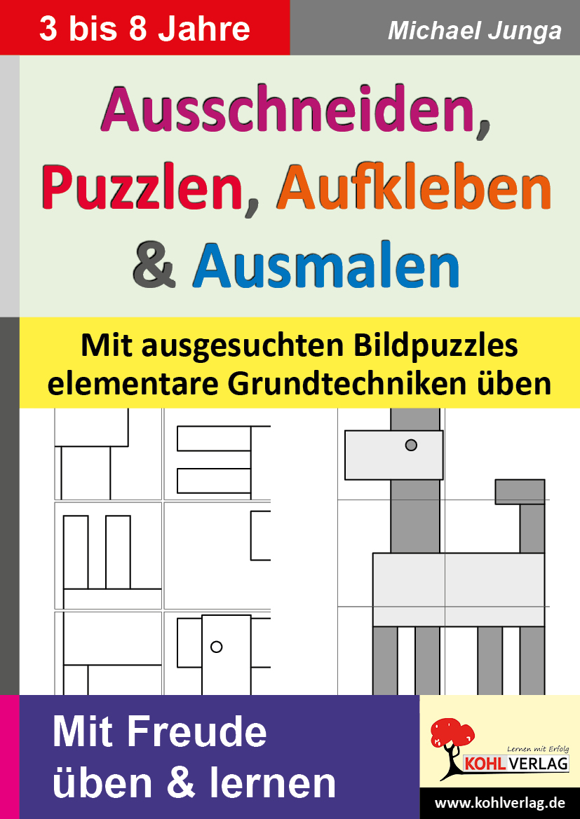 Ausschneiden, Puzzeln, Aufkleben & Ausmalen