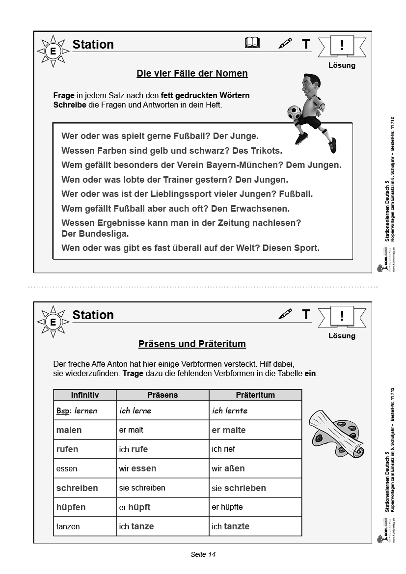 Stationenlernen Deutsch / Klasse 5