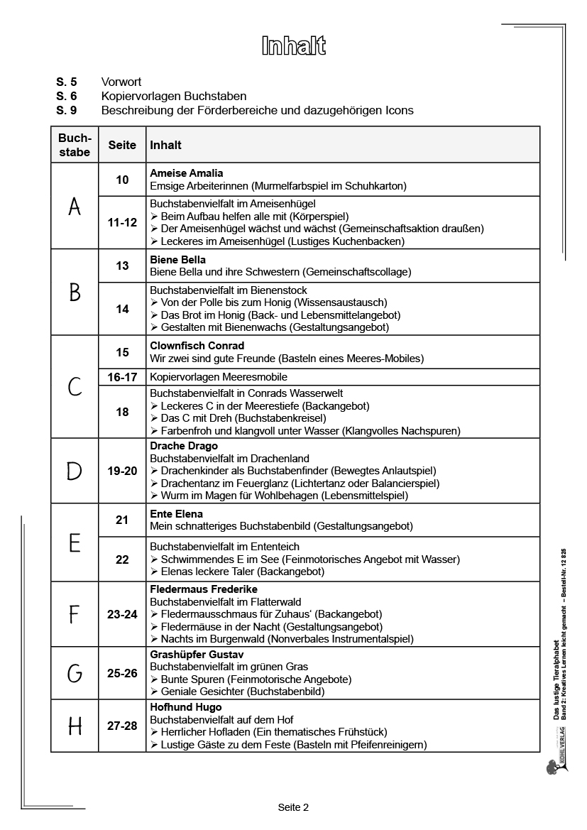 Das lustige Tieralphabet / Band 2: Kreatives Lernen leicht gemacht