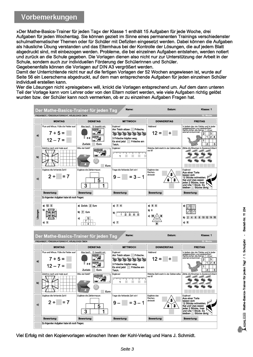 Mathe-Basics-Trainer / Klasse 1