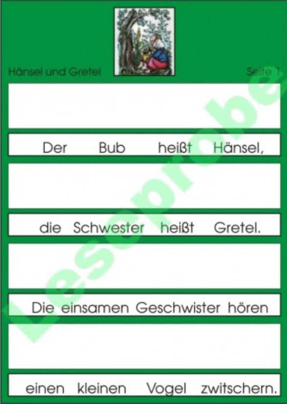 Wortartenmärchen - Hänsel und Gretel