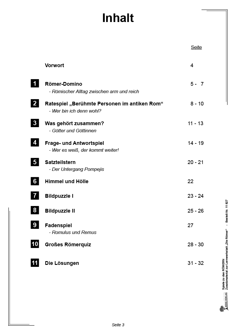 Spiele zu den Römern