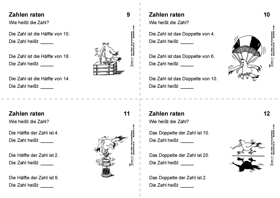 199x Mathe - Die Freiarbeitstheke - Zahlenraum bis 20