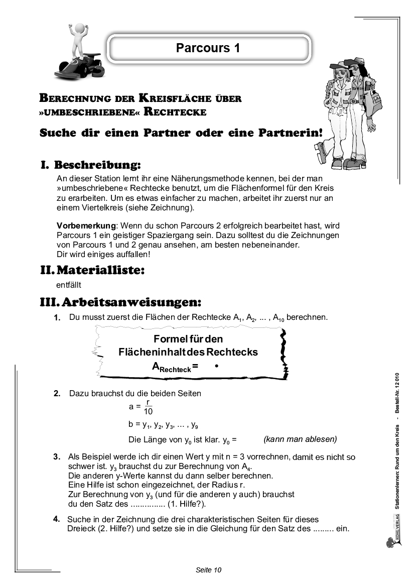 Stationenlernen Rund um den Kreis