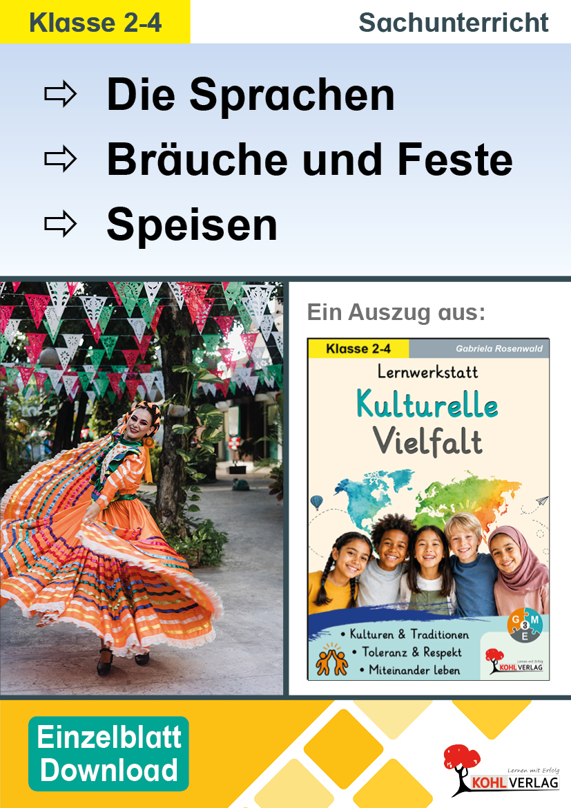 Lernwerkstatt Kulturelle Vielfalt / Die Sprachen - Bräuche & Feste - Speisen