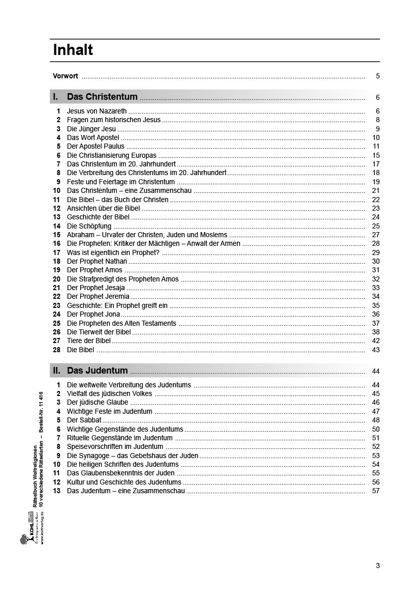 Rätselbuch Weltreligionen