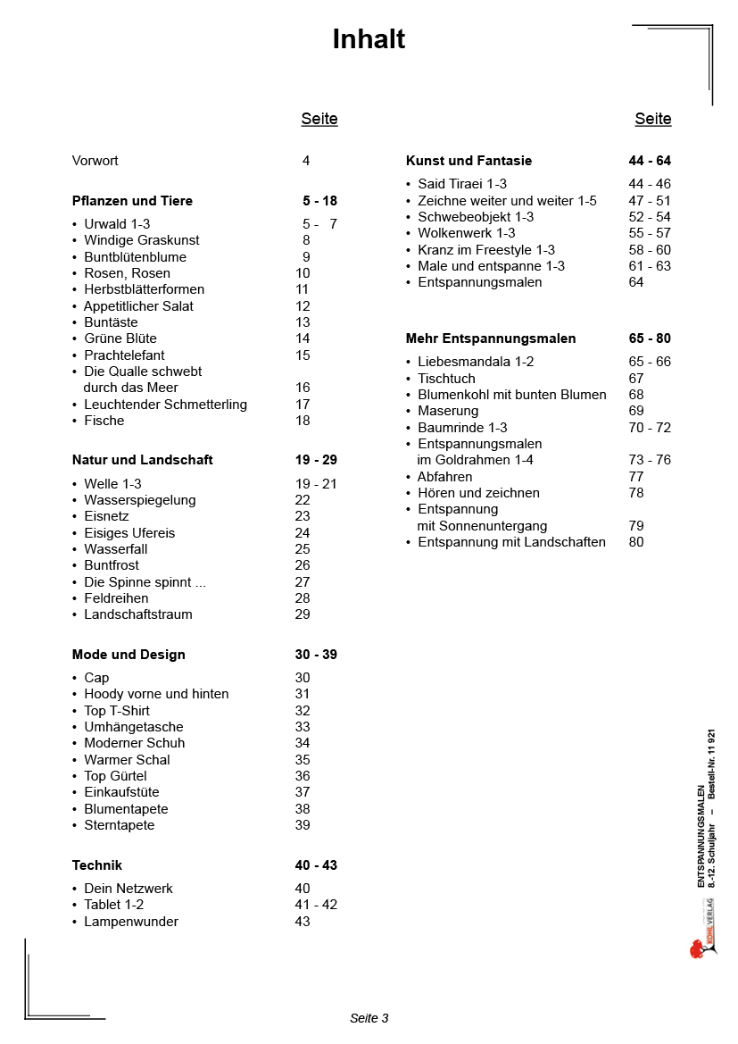 Entspannungsmalen / Klasse 8-12