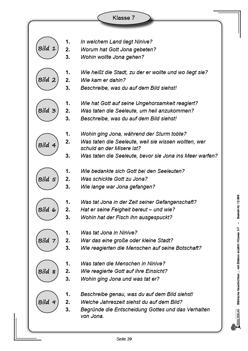 Biblische Geschichten mit Bildern erzählt