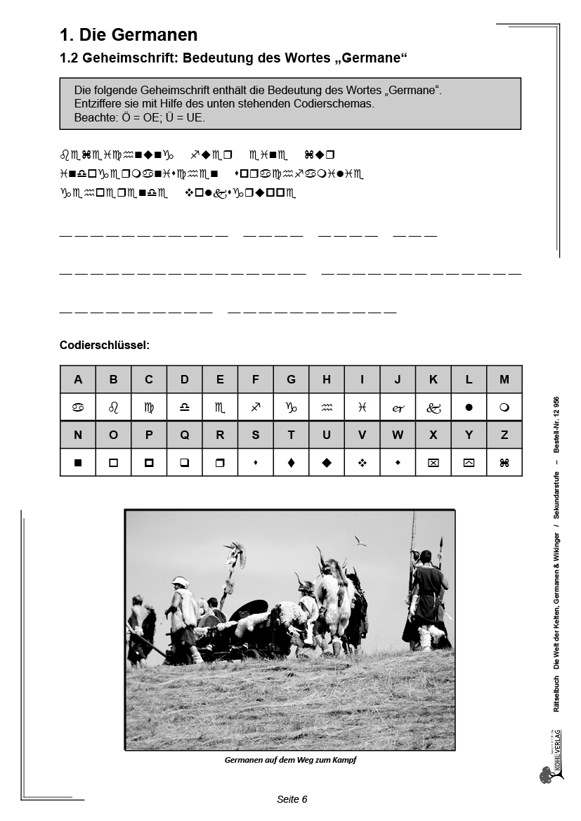 Rätselbuch Die Welt der Kelten, Germanen & Wikinger