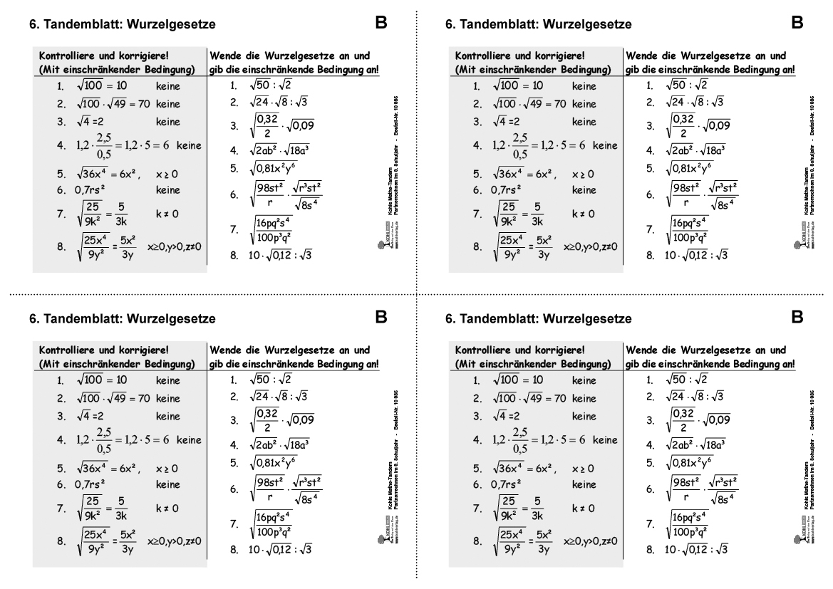 Kohls Mathe-Tandem / Klasse 9