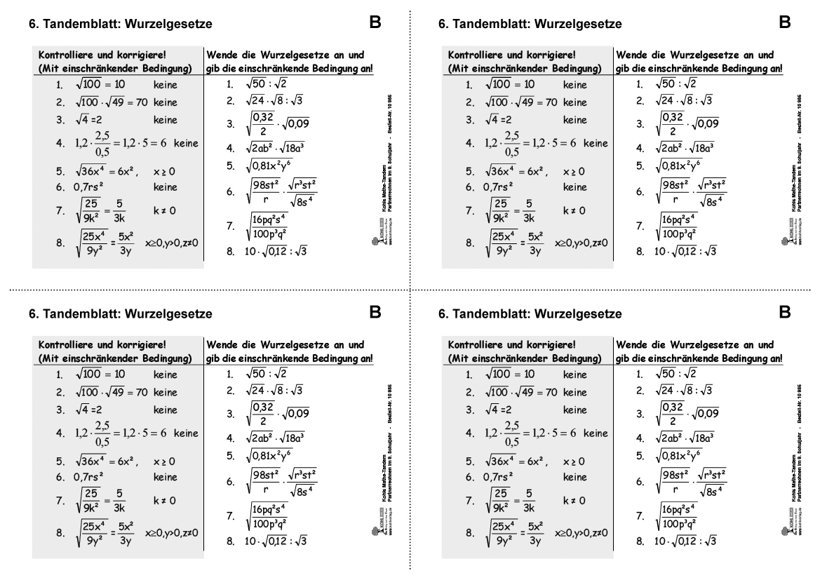 Kohls Mathe-Tandem / Klasse 9