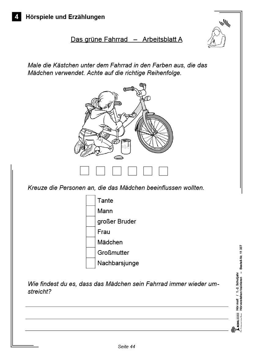 Diagnostik Hörverstehen Grundschule – IOOLJ