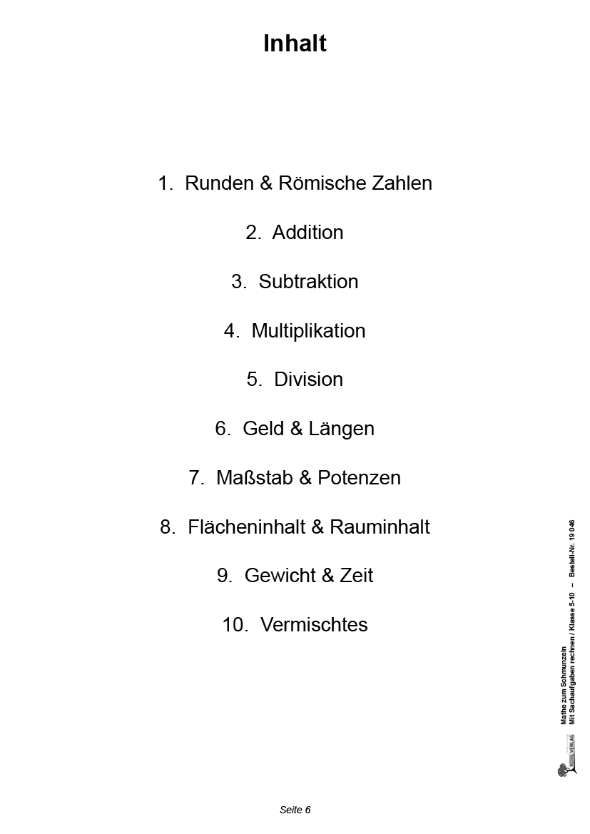 Mathe zum Schmunzeln / Klasse 5-10