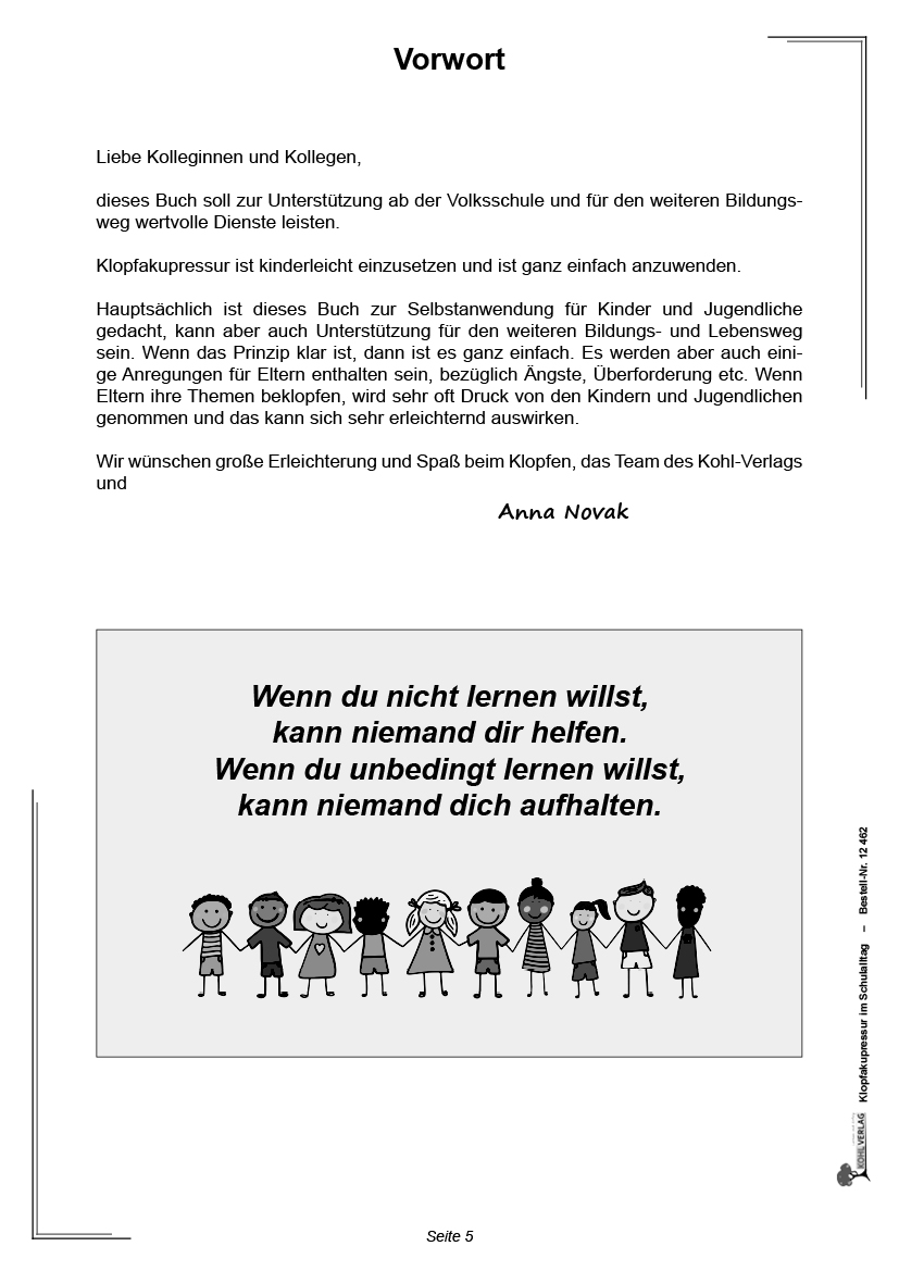 Klopfakupressur im Schulalltag