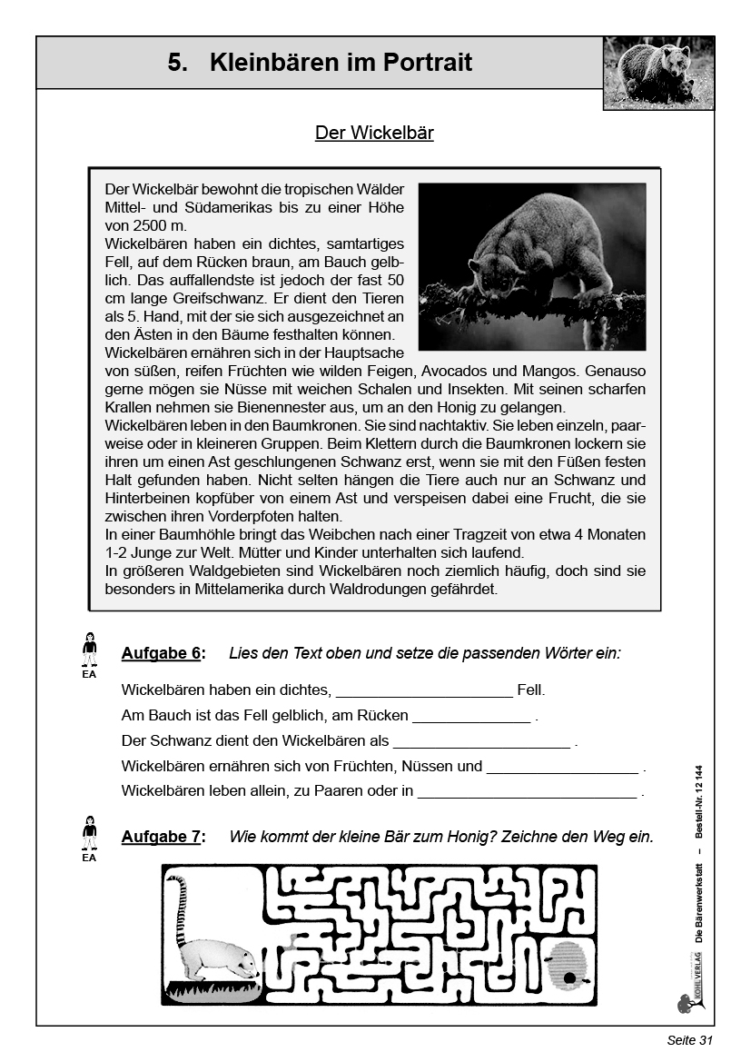 Lernwerkstatt Bären Lernwerkstatt Bären