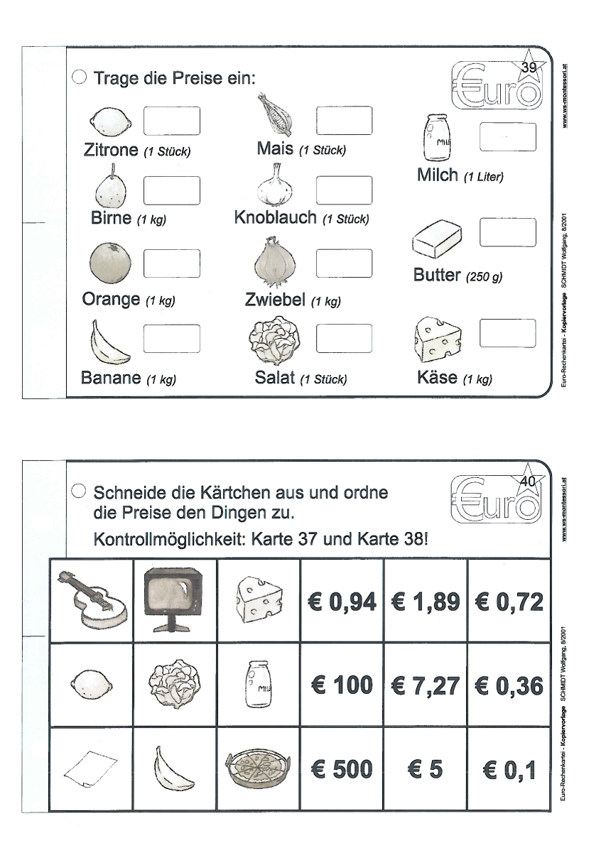 Rechnen mit Geld