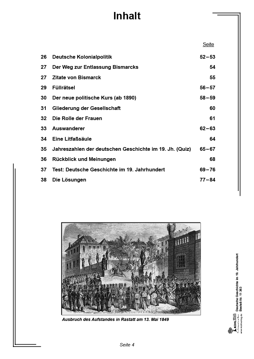 Deutsche Geschichte im 19. Jahrhundert - Deutsche Zeitgeschichte