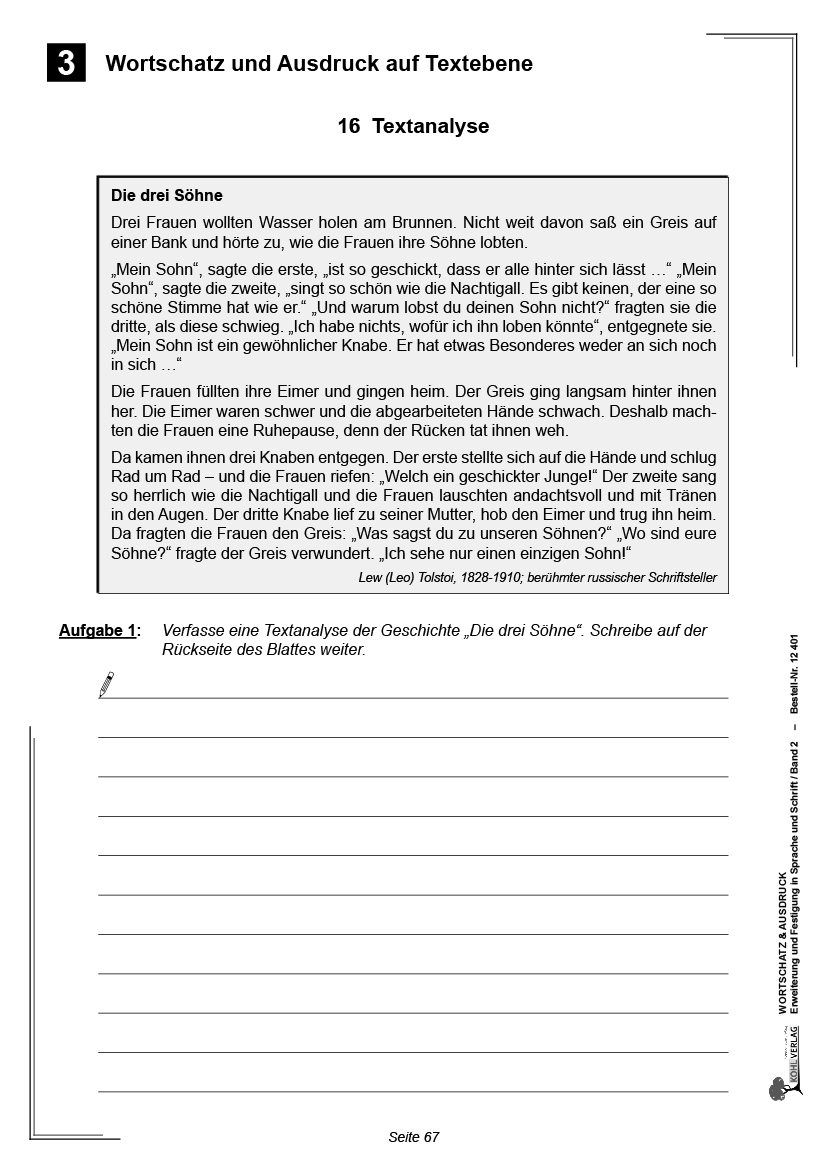 Wortschatz & Ausdruck - Erweiterung & Festigung in Sprache und Schrift / Band 2