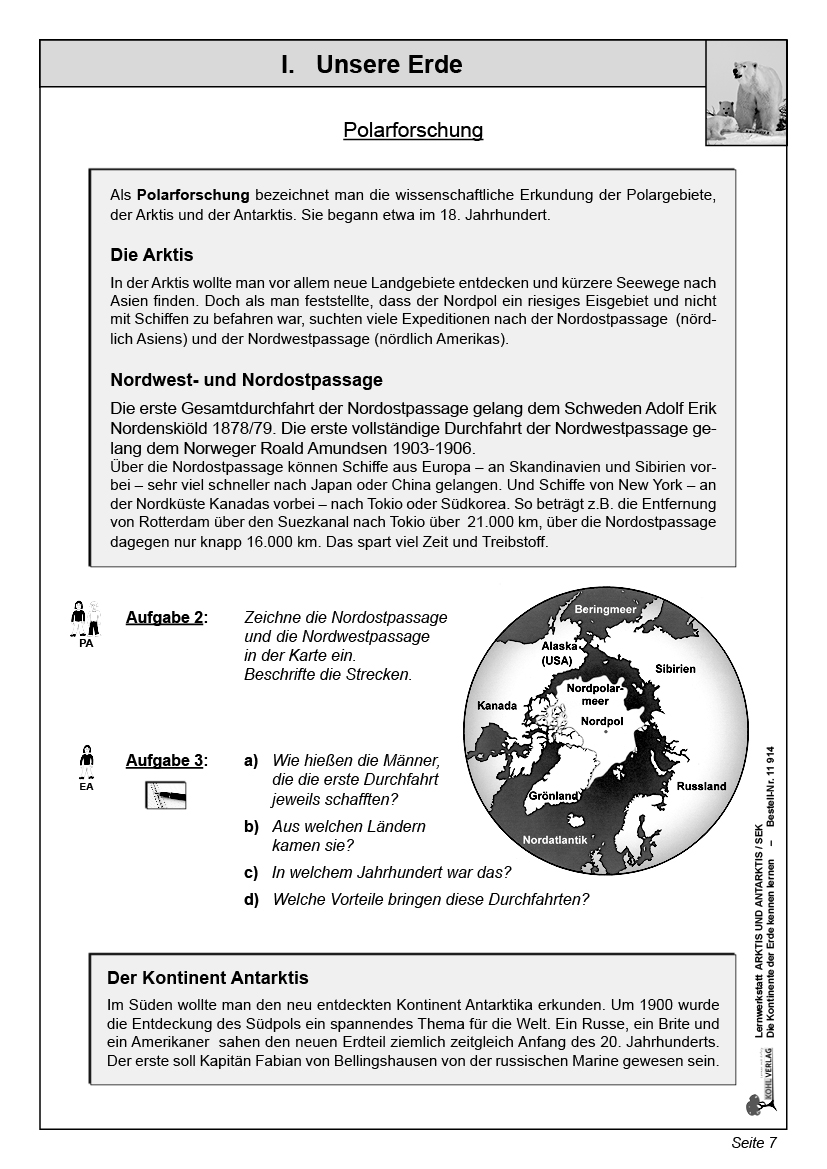 Lernwerkstatt ARKTIS & ANTARKTIS / Sekundarstufe