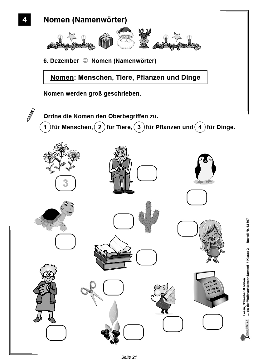 Lesen, Schreiben & Malen ... bis der Weihnachtsmann kommt! / Klasse 2