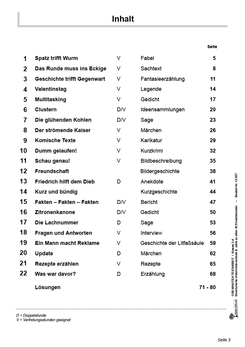 1350 Minuten Textarbeit / Klasse 3-4