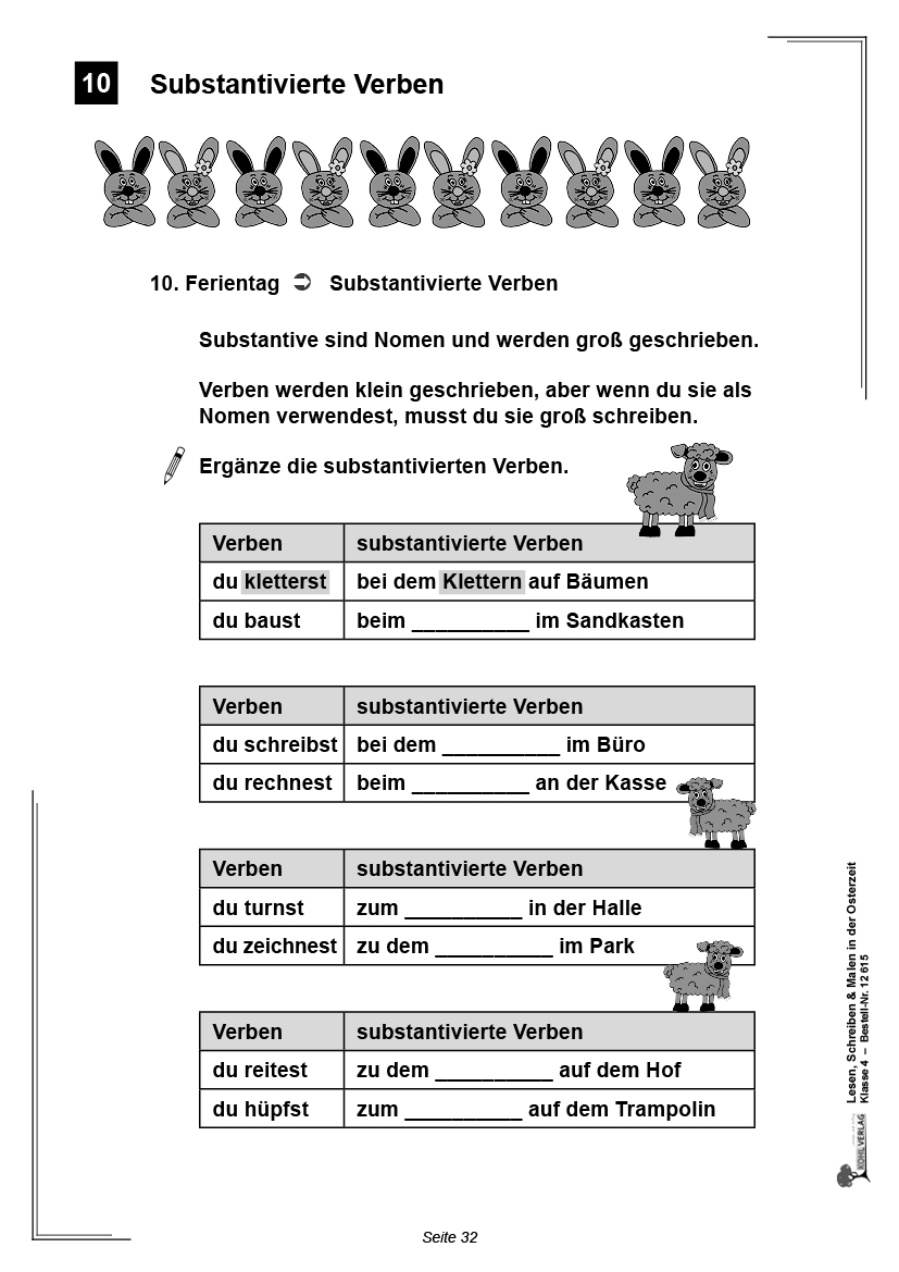 Lesen, Schreiben & Malen ... in der Osterzeit / Klasse 4