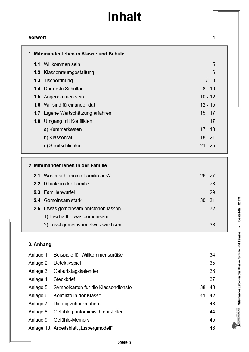 Miteinander leben in der Klasse, Schule & Familie