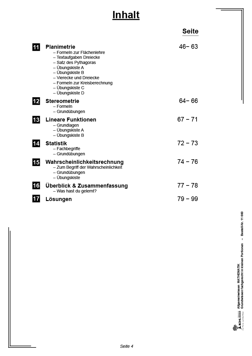 Allgemeinwissen fördern MATHEMATIK