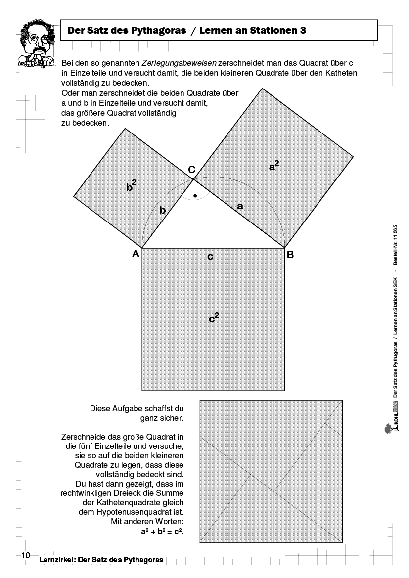 Der Satz des Pythagoras - Lernen an Stationen