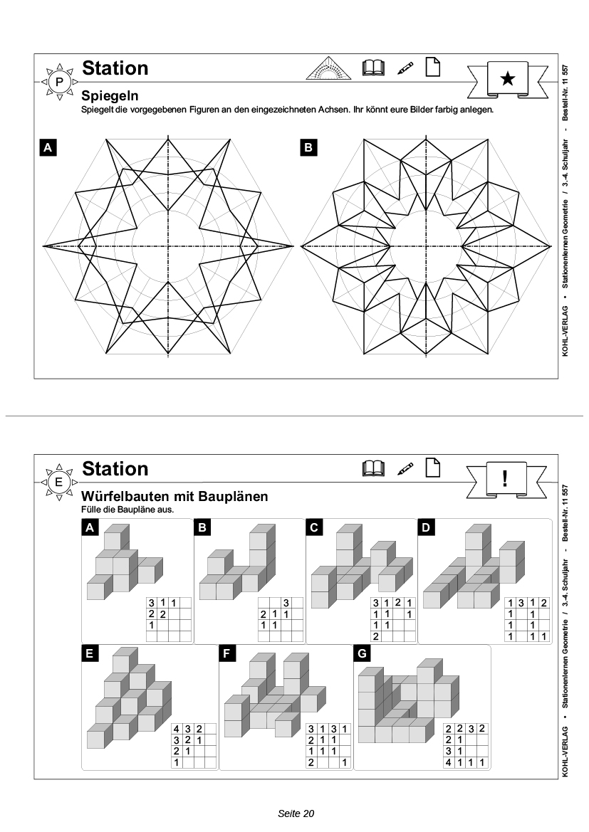 Stationenlernen Geometrie / Klasse 3-4