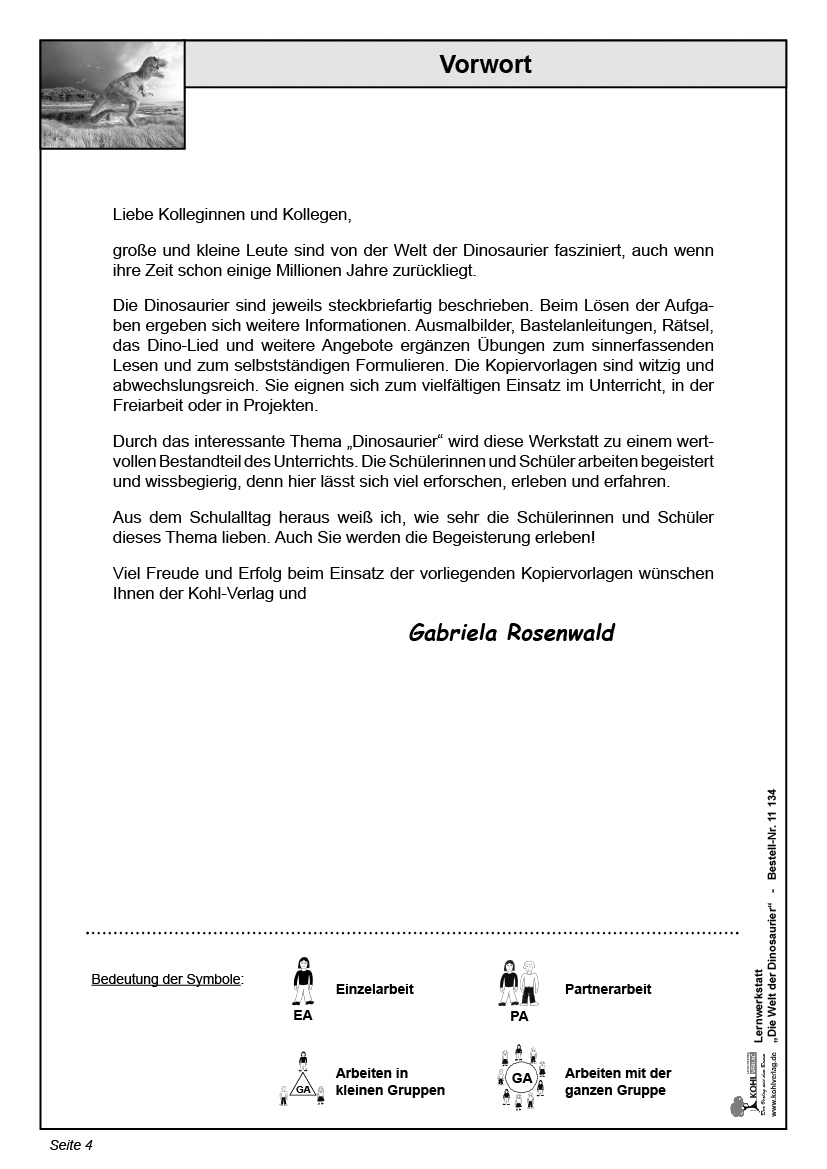 Lernwerkstatt Die Welt der Dinosaurier Lernwerkstatt Die Welt der Dinosaurier