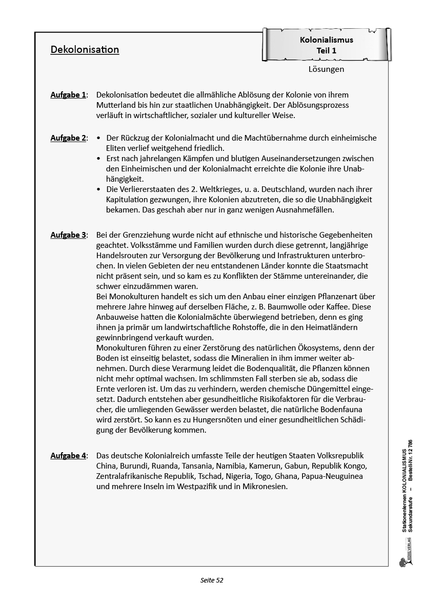 Stationenlernen Kolonialismus Stationenlernen Kolonialismus