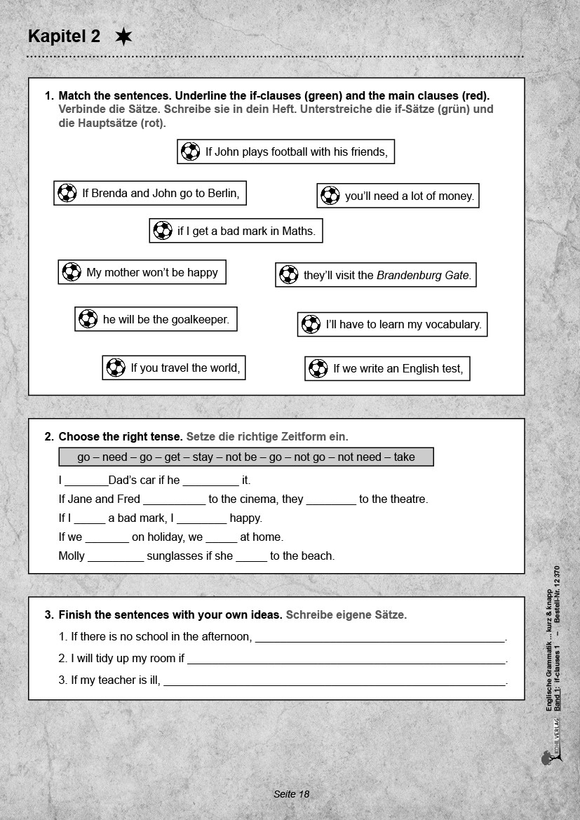 Englische Grammatik kurz & knapp / Band 1: if-clauses I