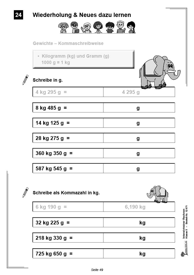 Intensivtrainer Rechnen / Klasse 5