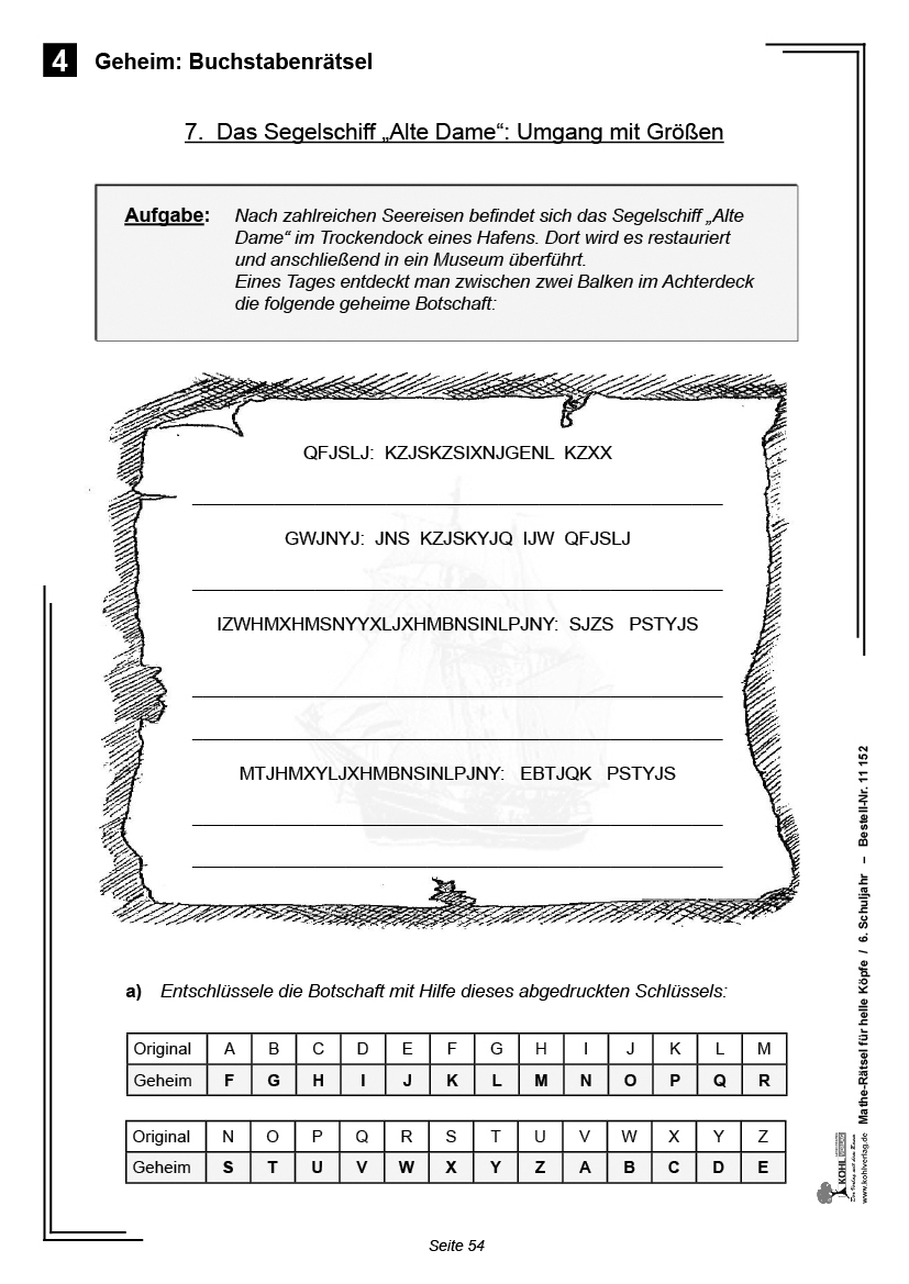 Mathe-Rätsel für helle Köpfe / Klasse 6