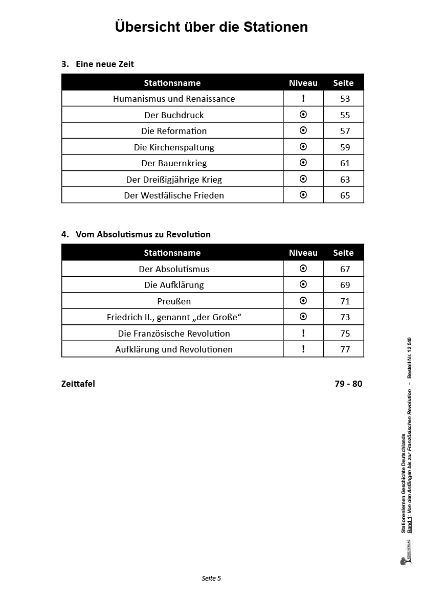 Stationenlernen Geschichte Deutschlands I