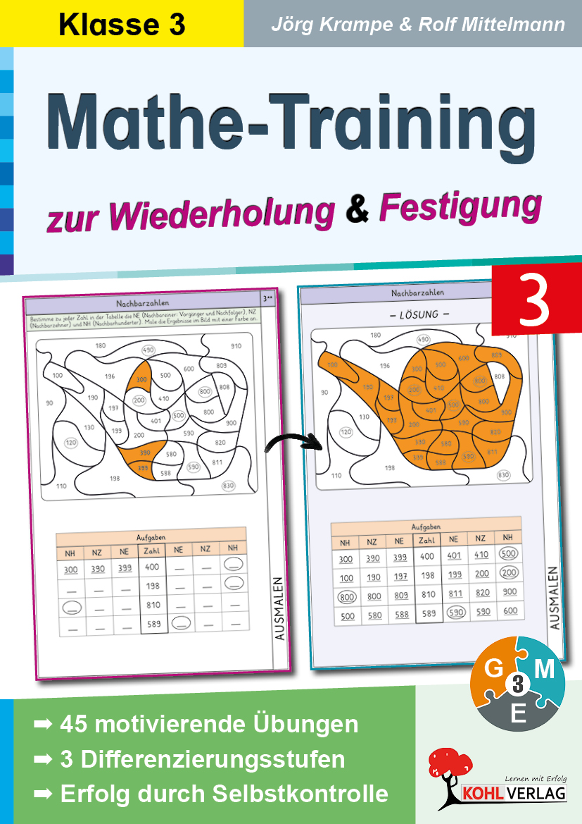 Mathe-Training zur Wiederholung und Festigung / Klasse 3