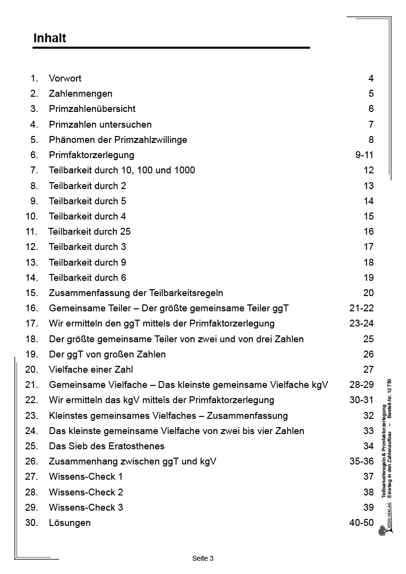 Teilbarkeitsregeln & Primfaktorzerlegung